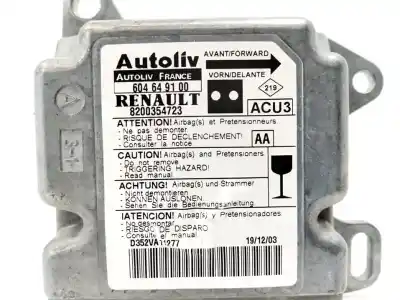 Second-hand car spare part airbag control unit for renault kangoo (f/kc0) rn/alap modell (kcoa/c/d/e/h/u) oem iam references 8200354723  