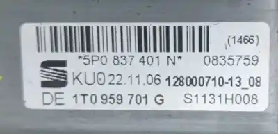 Second-hand car spare part driver left window regulator for seat altea (5p1) hot oem iam references 5p0837401n