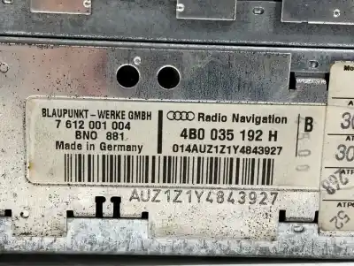 Автозапчастина б/у аудіо система / радіо cd для audi a6 c5 (4b2) 2.5 tdi посилання на oem iam 4b0035192h  