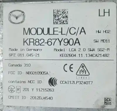 Second-hand car spare part electronic module for mazda cx5 ke style 2wd oem iam references kr8267y90a  