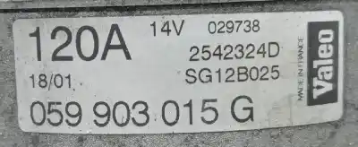 Second-hand car spare part alternator for audi a6 c5 (4b2) 2.5 tdi oem iam references 059903015g  