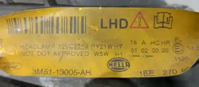 Second-hand car spare part right headlight for ford focus cmax cap ambiente d oem iam references 3m5113005ah  