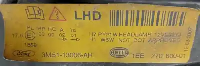 Peça sobressalente para automóvel em segunda mão FAROL / FAROLIM ESQUERDO por FORD FOCUS  Referências OEM IAM 3M5113006AH  