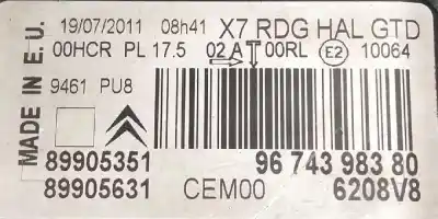 Peça sobressalente para automóvel em segunda mão farol / farolim esquerdo por citroen c5 station wagon referências oem iam 9674398380  