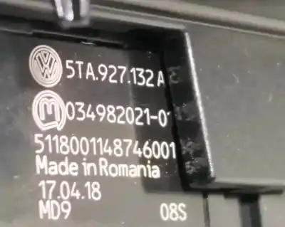 Peça sobressalente para automóvel em segunda mão comandos de alavanca por volkswagen touran 5t1 advance bmt referências oem iam 5ta927132a