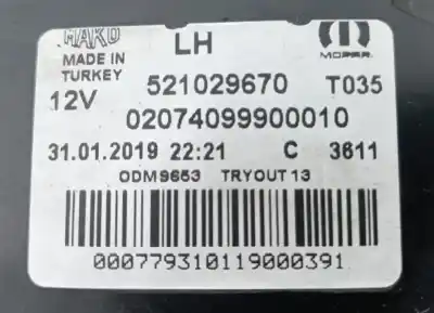 Second-hand car spare part left tailgate light for fiat tipo ii berlina lounge plus oem iam references 521029670  