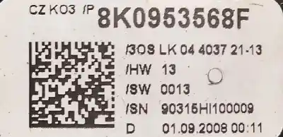 Second-hand car spare part multifunction switch for audi a5 cabriolet (8f7) 2.0 16v tfsi oem iam references 8k0953568f  