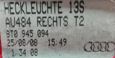 Gebrauchtes Autoersatzteil rückleuchte innen rechts zum audi a5 cabriolet (8f7) 2.0 16v tfsi oem-iam-referenzen 8t0945094