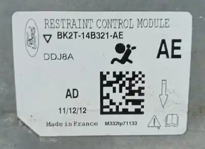 Second-hand car spare part airbag control unit for ford transit custom kasten * oem iam references bk2t14b321ae  