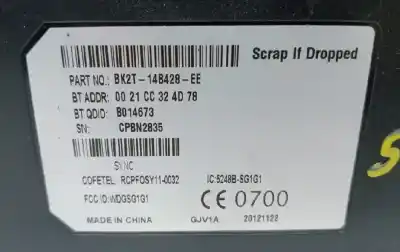 Peça sobressalente para automóvel em segunda mão módulo eletrônico por ford transit custom kasten * referências oem iam bk2t14b428ee  