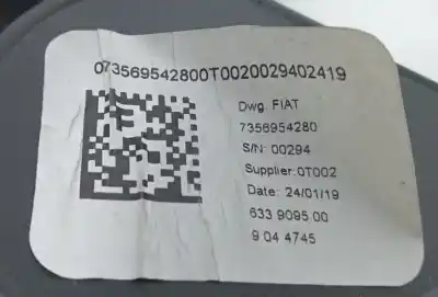 Автозапчасти б/у ПРАВЫЙ ПЕРЕДНИЙ РЕМЕНЬ БЕЗОПАСНОСТИ за FIAT TIPO II BERLINA Lounge Plus ссылки OEM IAM 7356954280  