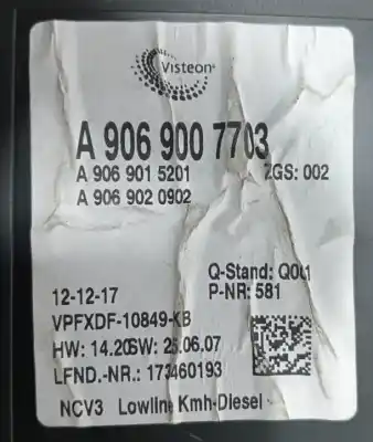 Piesă de schimb auto la mâna a doua ceas bord pentru mercedes-benz sprinter iii combi rwd awd 311 314 316 cdi rwd l2 907.733 referințe oem iam a9069007703