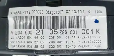 Second-hand car spare part DASHBOARD for MERCEDES-BENZ CLASE C W204 BERLINA C 200 CDI BlueEfficiency 204.001 OEM IAM references A2049002105  