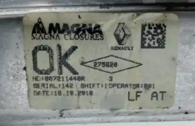 Peça sobressalente para automóvel em segunda mão elevador de vidros dianteira esquerda por dacia logan mcv ambiance referências oem iam 807211440r  