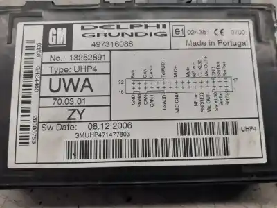 Peça sobressalente para automóvel em segunda mão módulo eletrônico por opel corsa d catch me referências oem iam 13252891  