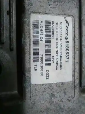 Second-hand car spare part ecu engine control for fiat doblo (119) 1.3 16v jtd cat oem iam references   51805371