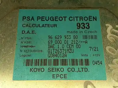 Second-hand car spare part electronic module for citroen c2 vtr oem iam references 9662993380  