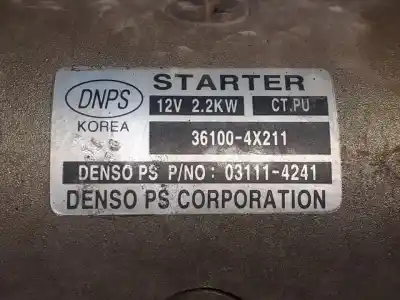 İkinci el araba yedek parçası motor çalisiyor için hyundai terracan (hp) 2.9 crdi cat oem iam referansları 361004x211  361004x211