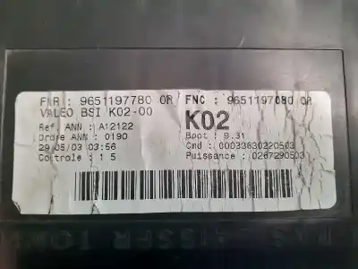 Second-hand car spare part bsi control unit for peugeot 307 (s1) xr oem iam references 9651107780  9651107780