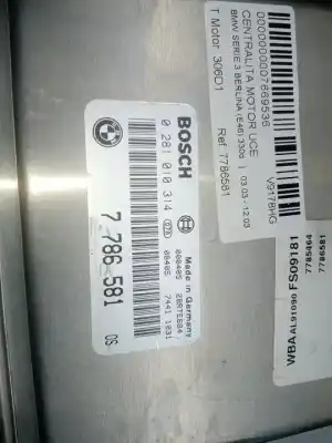 Second-hand car spare part ecu engine control for bmw serie 3 berlina (e46) 330d oem iam references 7786581  