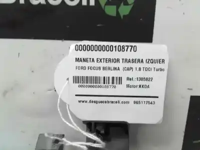 Gebrauchtes Autoersatzteil hinterer linker äusserer griff zum ford focus berlina (cap) 1.8 tdci turbodiesel cat oem-iam-referenzen 1305822  
