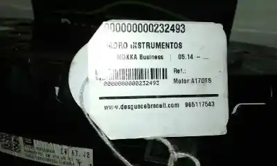 Second-hand car spare part dashboard for opel mokka business oem iam references   95375175