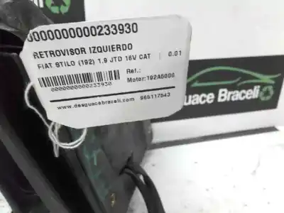 Peça sobressalente para automóvel em segunda mão espelho retrovisor esquerdo por fiat stilo (192) 1.9 multijet 140 m.schumacher referências oem iam   