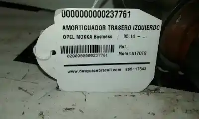 Автозапчастина б/у амортизатор задній лівий для opel mokka business посилання на oem iam   95367160