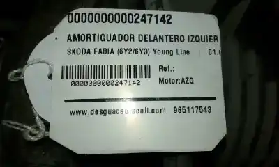 Peça sobressalente para automóvel em segunda mão amortecedor dianteiro esquerdo por skoda fabia (6y2/6y3) young line referências oem iam   