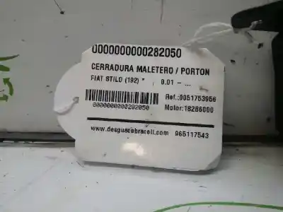 Pezzo di ricambio per auto di seconda mano baule / serratura del cancello per fiat stilo (192) . riferimenti oem iam 0051753956  