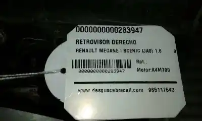 Pezzo di ricambio per auto di seconda mano retrovisore destro per renault megane i scenic (ja0) 1.6 riferimenti oem iam   