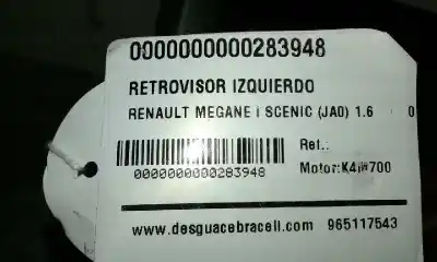 Pezzo di ricambio per auto di seconda mano specchio sinistro per renault megane i scenic (ja0) 1.6 riferimenti oem iam   