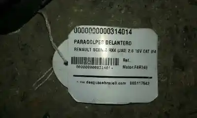 Автозапчасти б/у передний бампер за renault scenic rx4 (ja0) 2.0 16v cat (f4r) ссылки oem iam   