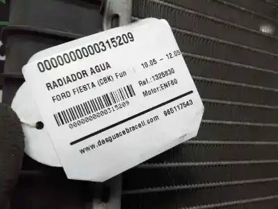 Second-hand car spare part water radiator for ford fiesta (cbk) fun oem iam references 1325830  