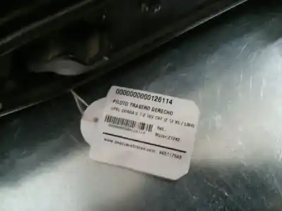 Автозапчасти б/у правый задний фонарь за OPEL CORSA C 1.2 16V CAT (Z 12 XE / LW4) ссылки OEM IAM   09114337