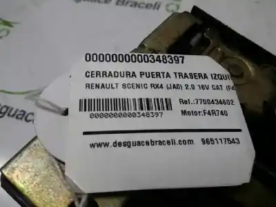Автозапчасти б/у замок задней левой двери за renault scenic rx4 (ja0) 2.0 16v cat (f4r) ссылки oem iam 7700434602  