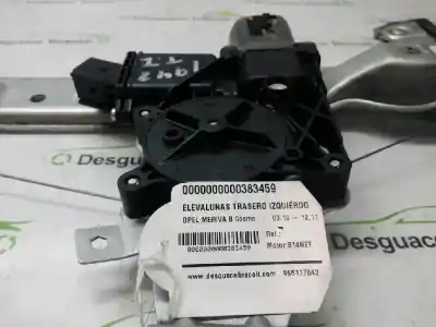 Peça sobressalente para automóvel em segunda mão elevador de vidros traseiro esquerdo por opel meriva b cosmo referências oem iam  13354549 