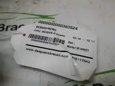 Peça sobressalente para automóvel em segunda mão servo freio por opel meriva b cosmo referências oem iam  39015953 