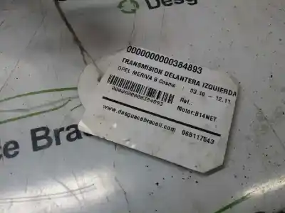 Second-hand car spare part front left transmission for opel meriva b cosmo oem iam references   13248626