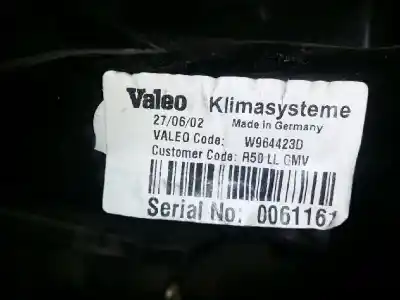Peça sobressalente para automóvel em segunda mão aquecimento normal completo por mini mini (r50,r53) one referências oem iam 64116944213 w964423d 64111504336a1008