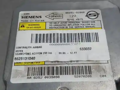 Автозапчастина б/у блок управління подушками безпеки для ssangyong actyon 200 xdi посилання на oem iam 8625131040  n1.z2.4.7.3