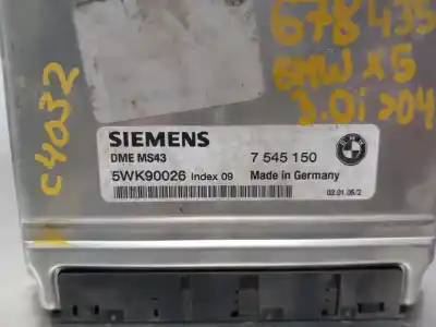 Second-hand car spare part ecu engine control for bmw x5 (e53) 3.0i oem iam references 7545150  n1.z2.4.1.4