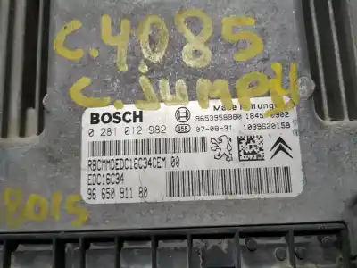 Автозапчасти б/у блок управления двигателем за citroen jumpy hdi 90 27 l1h1 furg. 90 cv / 66 kw ссылки oem iam 9665091180 0281012982