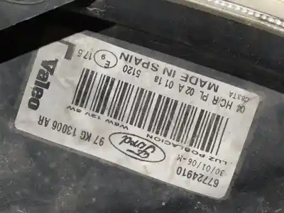 Second-hand car spare part left headlight for ford ka (ccq) básico oem iam references 67724910  n1.z1.21.6.m