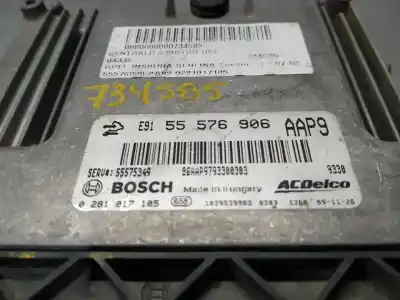 Автозапчастина б/у ебу контролер двигуна для opel insignia a sedán (g09) 2.0 cdti (69) посилання на oem iam 55576906 ap99 0281017105 55575349