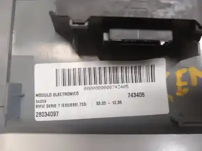 Second-hand car spare part electronic module for bmw serie 7 (e65/e66) 750i oem iam references 28034097  n1.z2.8.5.3