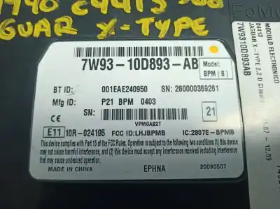 Peça sobressalente para automóvel em segunda mão módulo eletrônico por jaguar x-type i (x400) 2.2 d referências oem iam 7w9310d893ab
