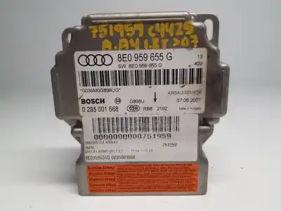 Автозапчастина б/у блок управління подушками безпеки для audi a4 b7 avant (8ed) 1.8 t посилання на oem iam 8e0959655g 0285001668