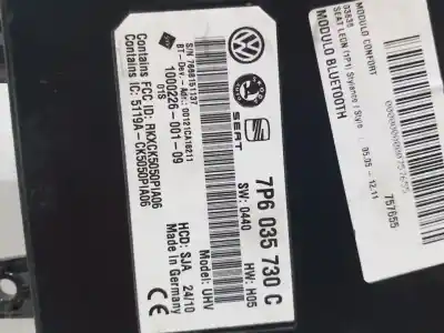 Second-hand car spare part comfort module for seat leon (1p1) 2.0 tdi 16v oem iam references 7p6035730c modulo bluetooth  n1.z2.4.13.2