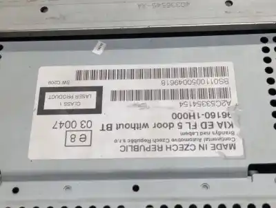 Автозапчастина б/у аудіо система / радіо cd для kia cee'd fastback (ed) 1.6 crdi 90 посилання на oem iam 961601h000  n1.z3.2.3.3